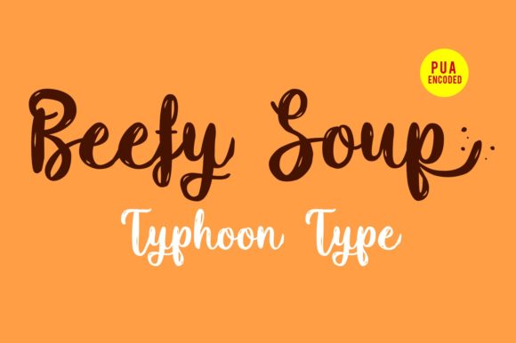 Beefy Soup: A Bold Script Font for Web Design