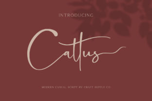 Cattus: A Modern Script Font for Editorial Design