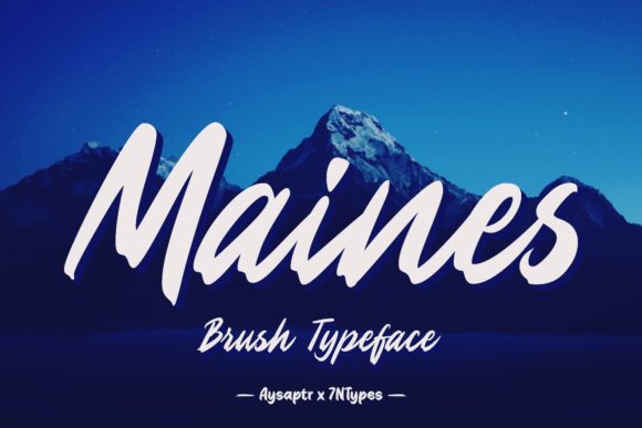 Maines: A Vintage Script Font for Makers